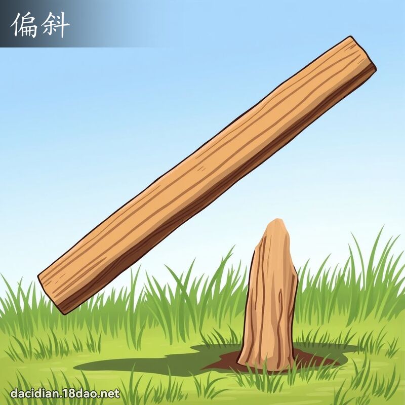 偏斜 - 國語大辭典配圖