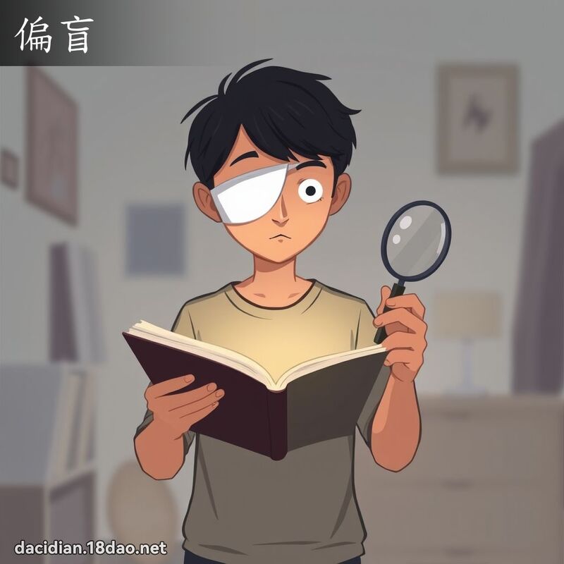 偏盲 - 國語大辭典配圖