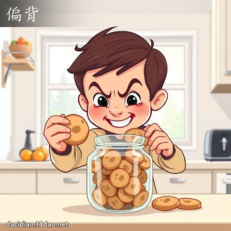 偏背 - 國語大辭典配圖