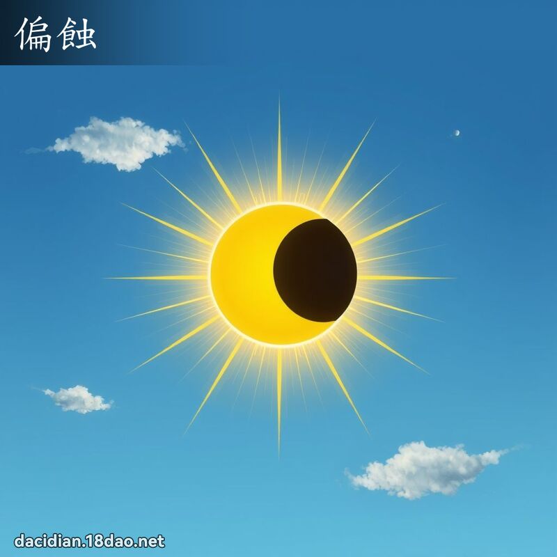 偏蝕 - 國語大辭典配圖