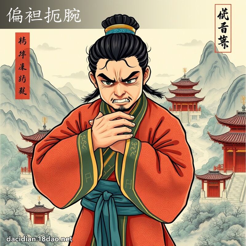 偏袒扼腕 - 國語大辭典配圖