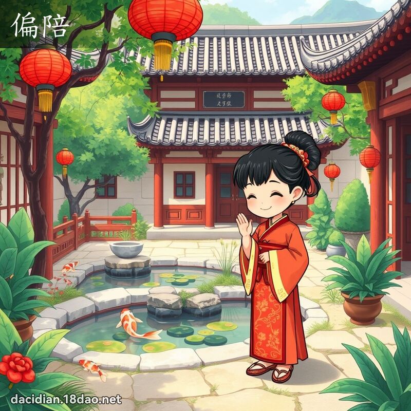 偏陪 - 国语大辞典配图