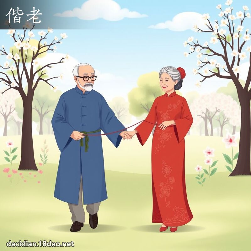 偕老 - 國語大辭典配圖