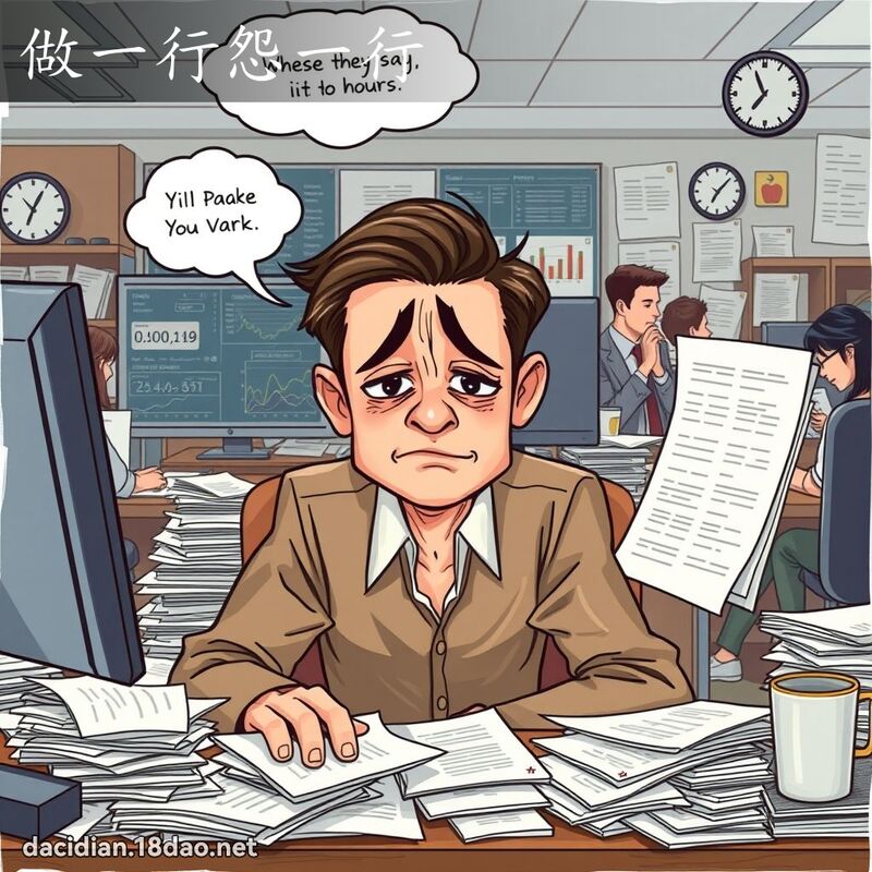 做一行怨一行 - 国语大辞典配图