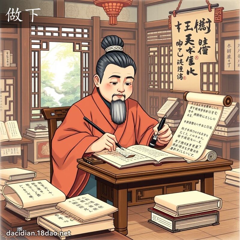 做下 - 国语大辞典配图