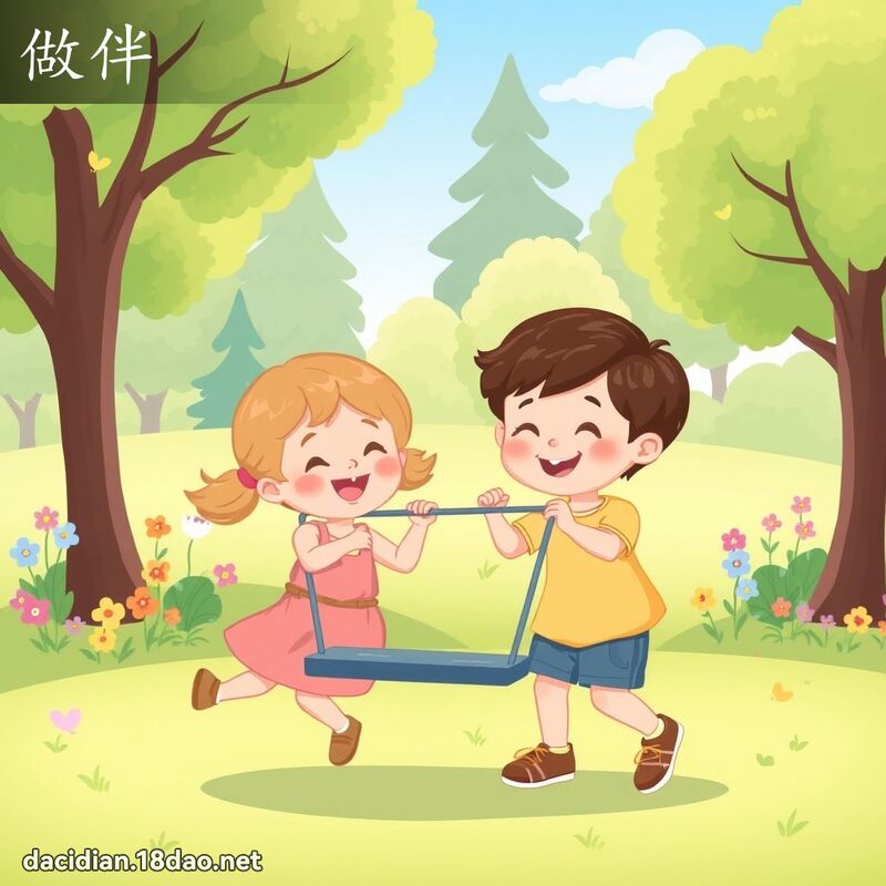 做伴 - 國語大辭典配圖