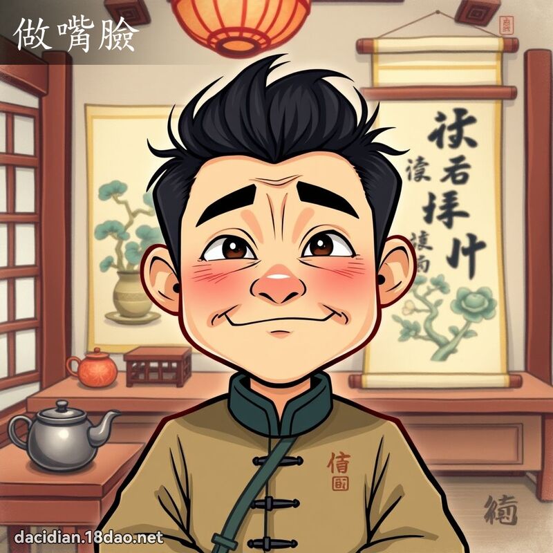 做嘴臉 - 國語大辭典配圖
