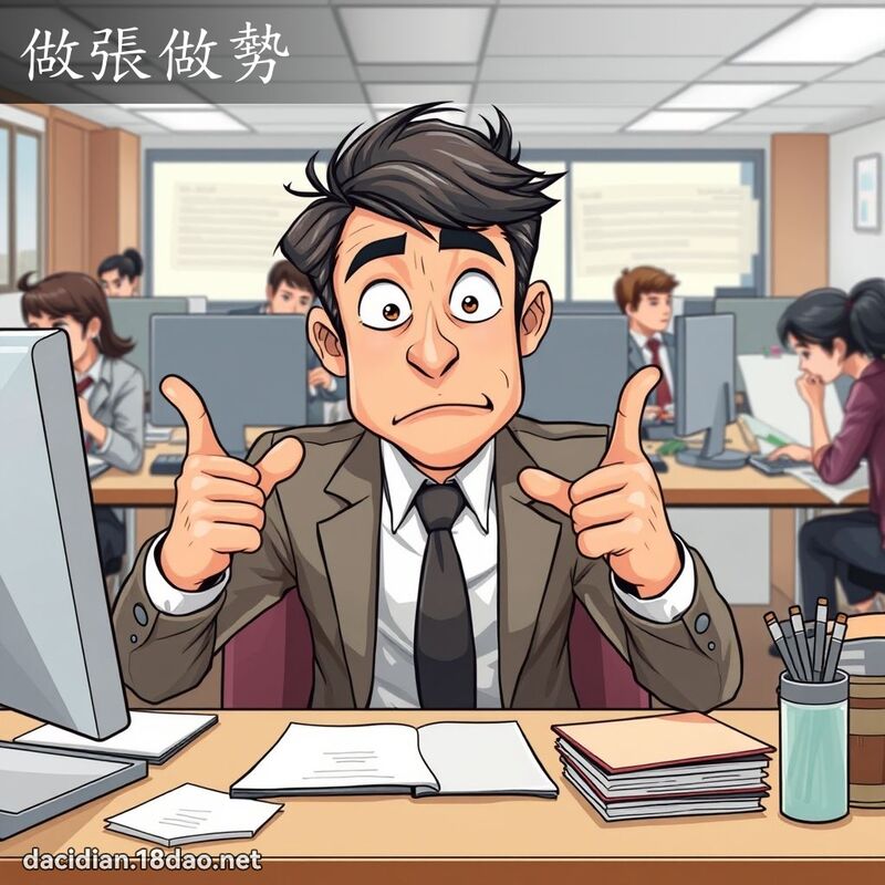 做張做勢 - 國語大辭典配圖