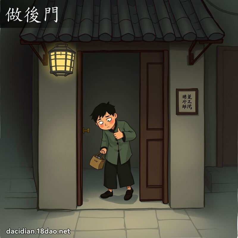 做後門 - 國語大辭典配圖