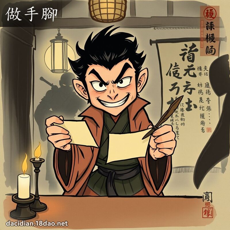 做手腳 - 國語大辭典配圖