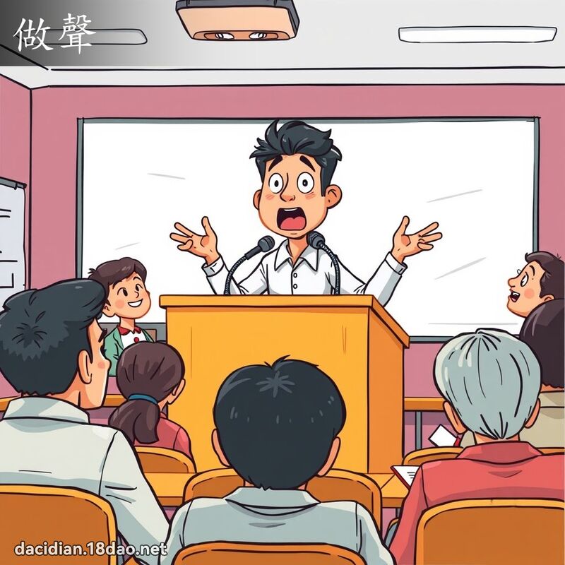 做聲 - 國語大辭典配圖