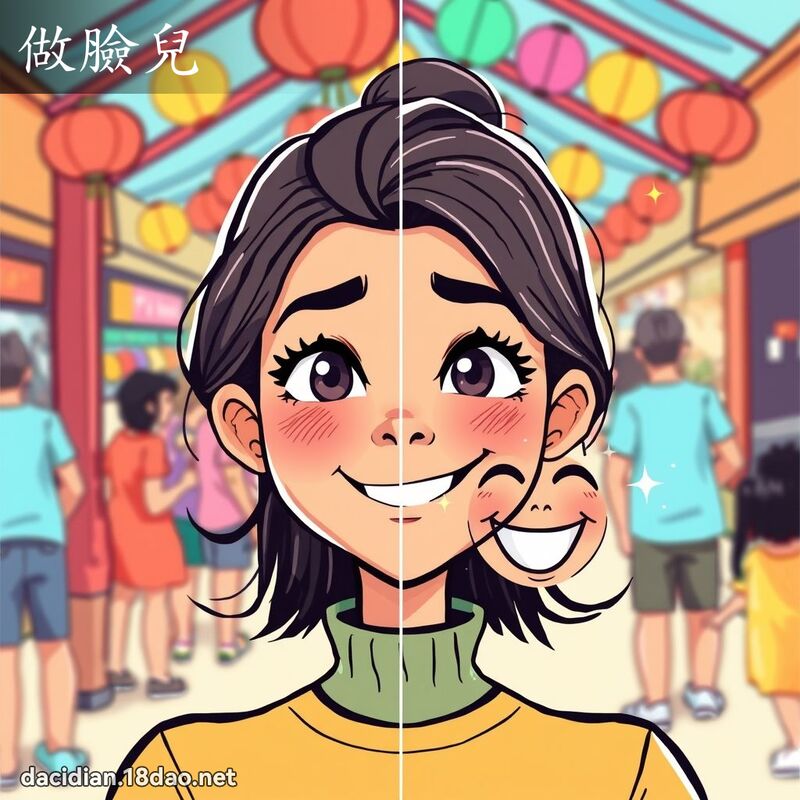 做臉兒 - 國語大辭典配圖
