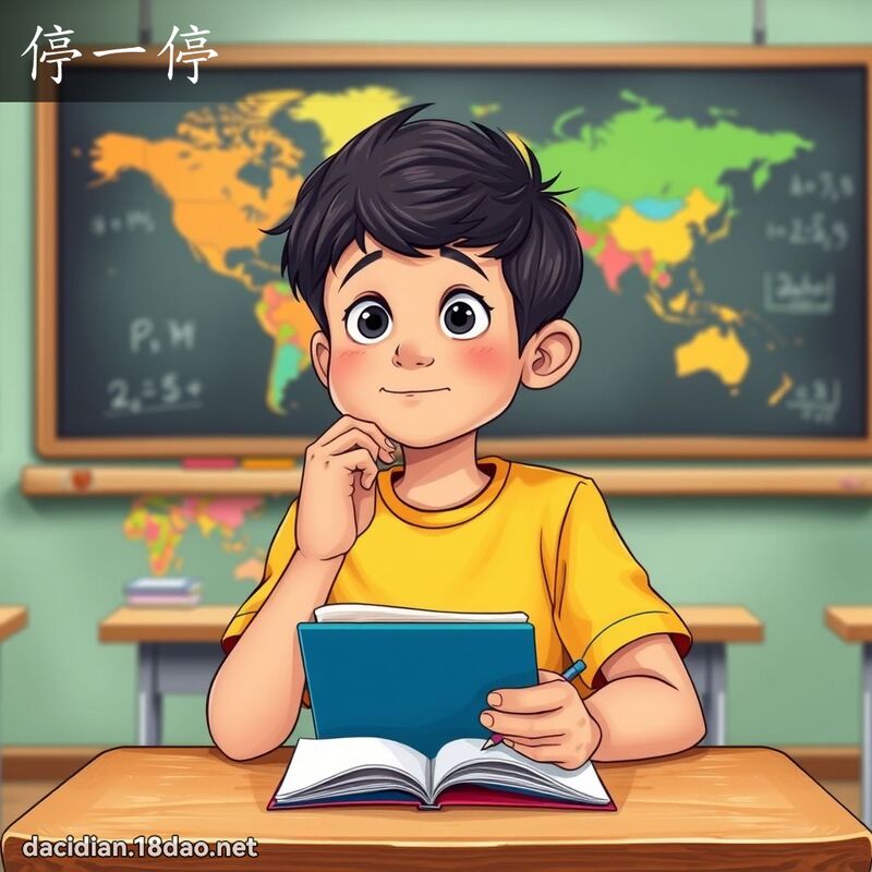 停一停 - 國語大辭典配圖