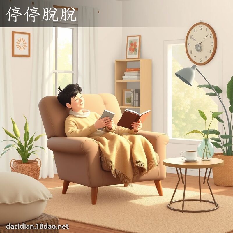 停停脫脫 - 國語大辭典配圖