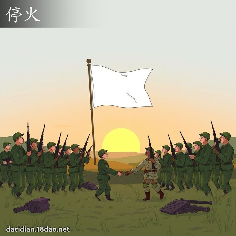 停火 - 國語大辭典配圖