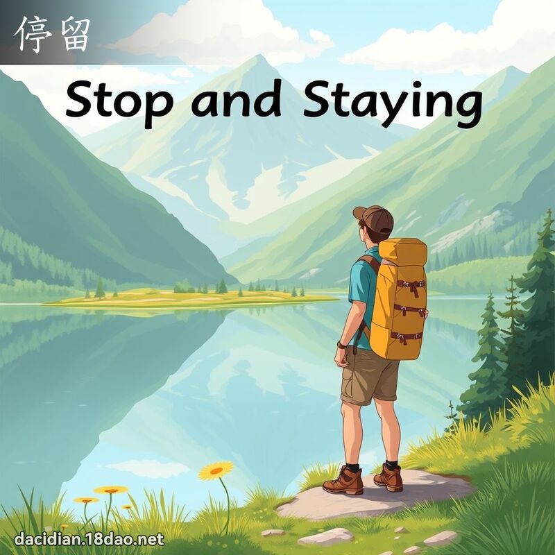停留 - 國語大辭典配圖