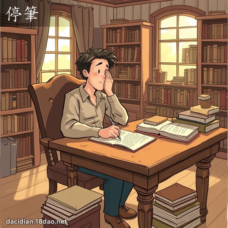 停筆 - 國語大辭典配圖