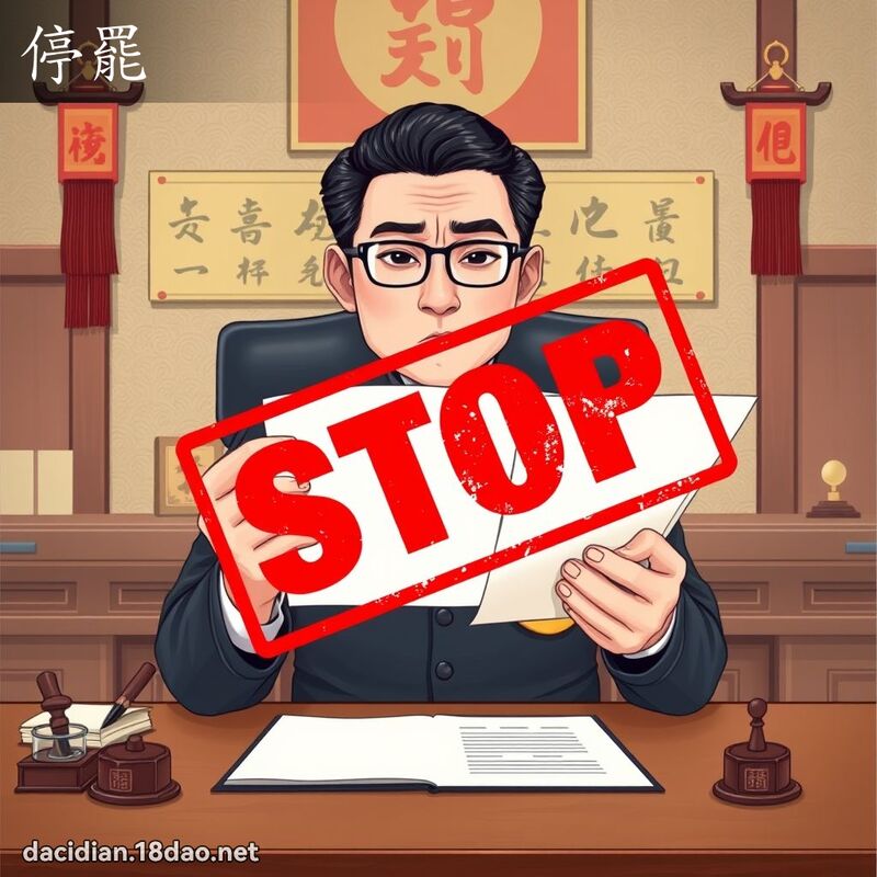 停罢 - 国语大辞典配图
