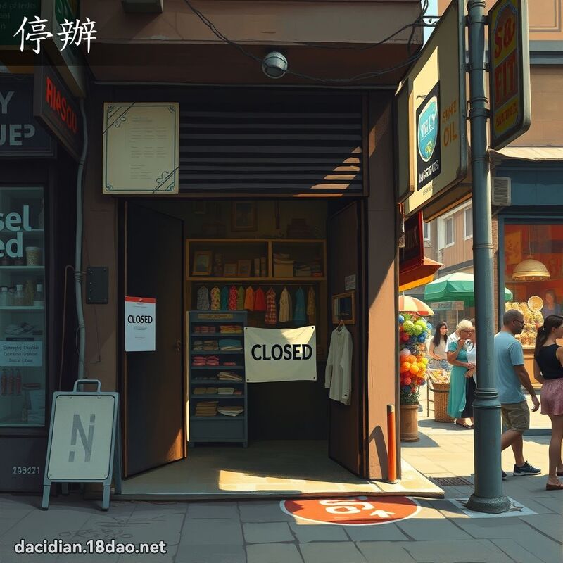 停辦 - 國語大辭典配圖