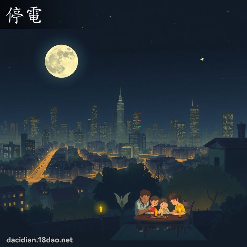 停電 - 國語大辭典配圖