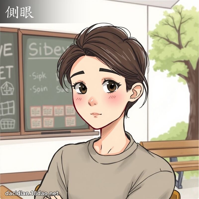 侧眼 - 国语大辞典配图