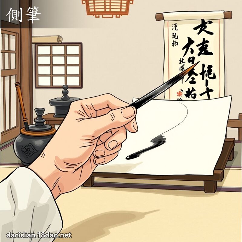 側筆 - 國語大辭典配圖