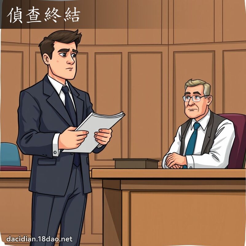 偵查終結 - 國語大辭典配圖