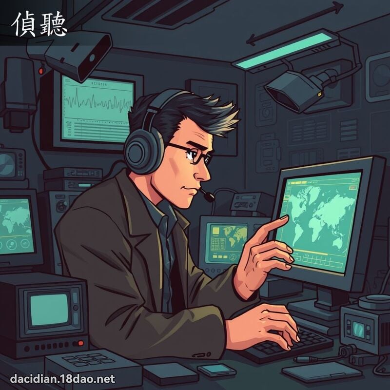 偵聽 - 國語大辭典配圖