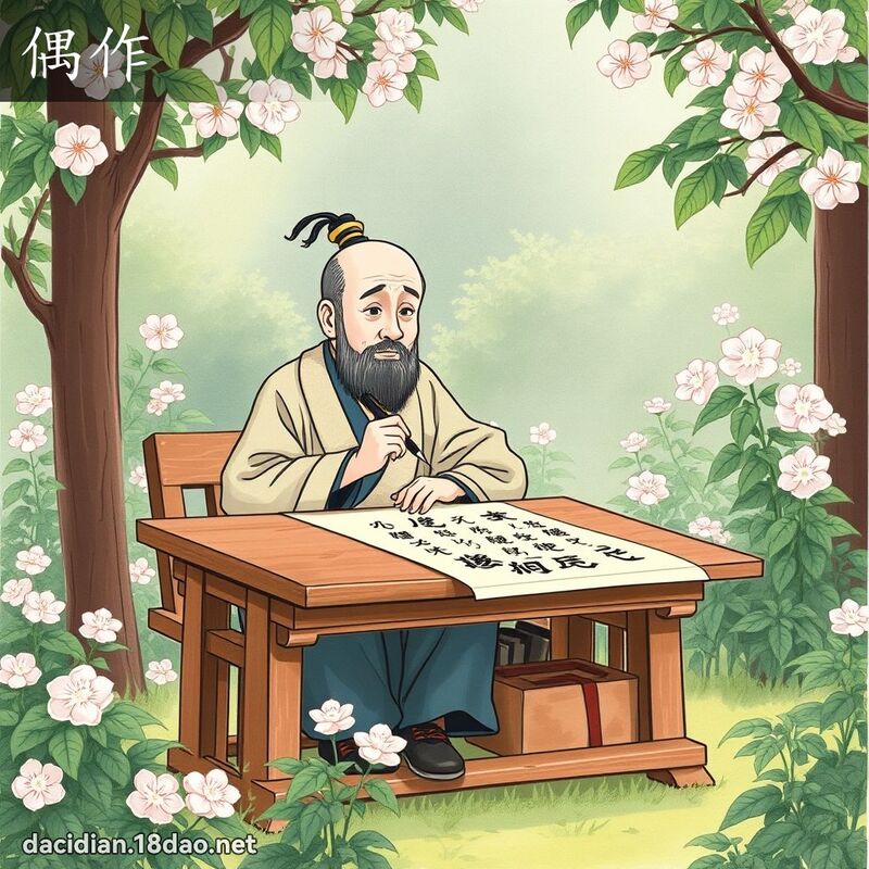 偶作 - 國語大辭典配圖