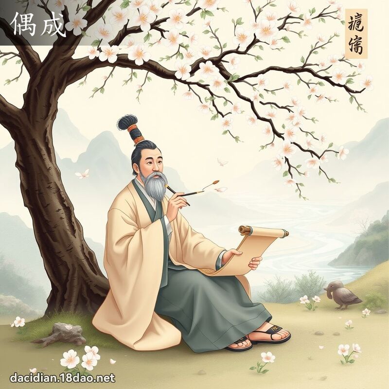 偶成 - 国语大辞典配图