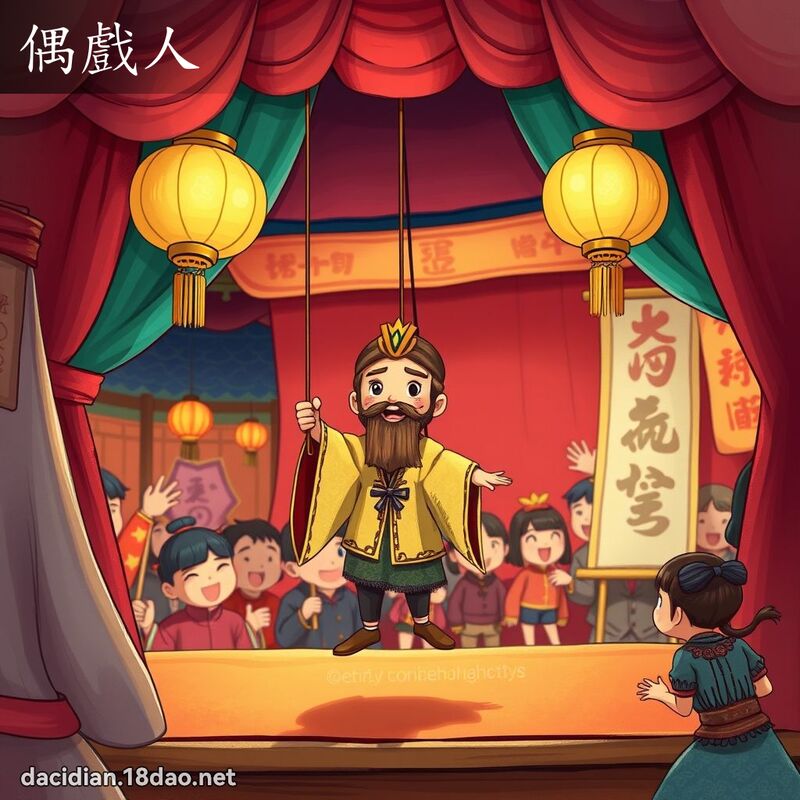 偶戏人 - 国语大辞典配图