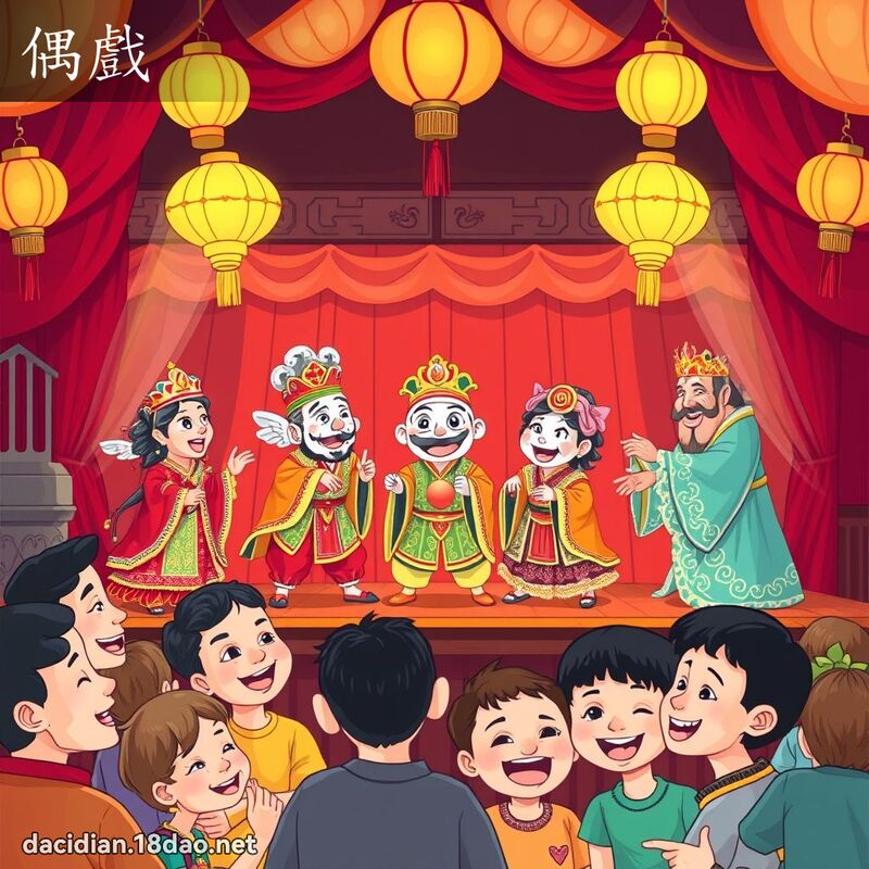 偶戏 - 国语大辞典配图