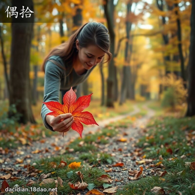 偶拾 - 國語大辭典配圖