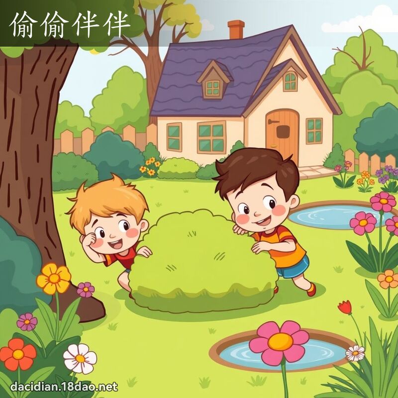 偷偷伴伴 - 國語大辭典配圖