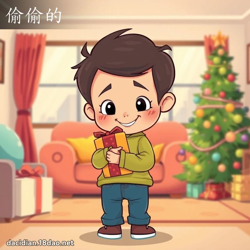 偷偷的 - 国语大辞典配图