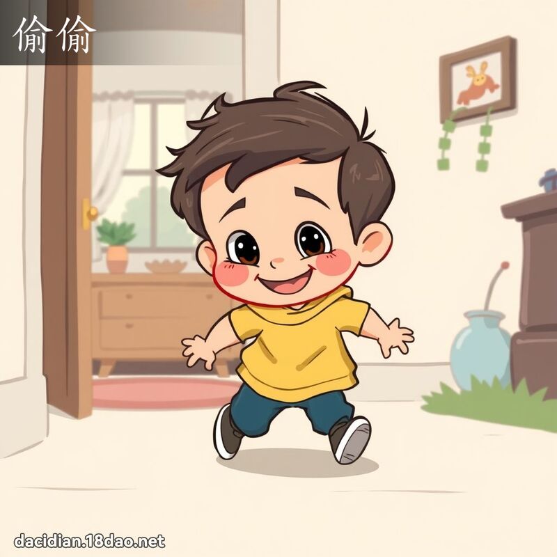 偷偷 - 國語大辭典配圖