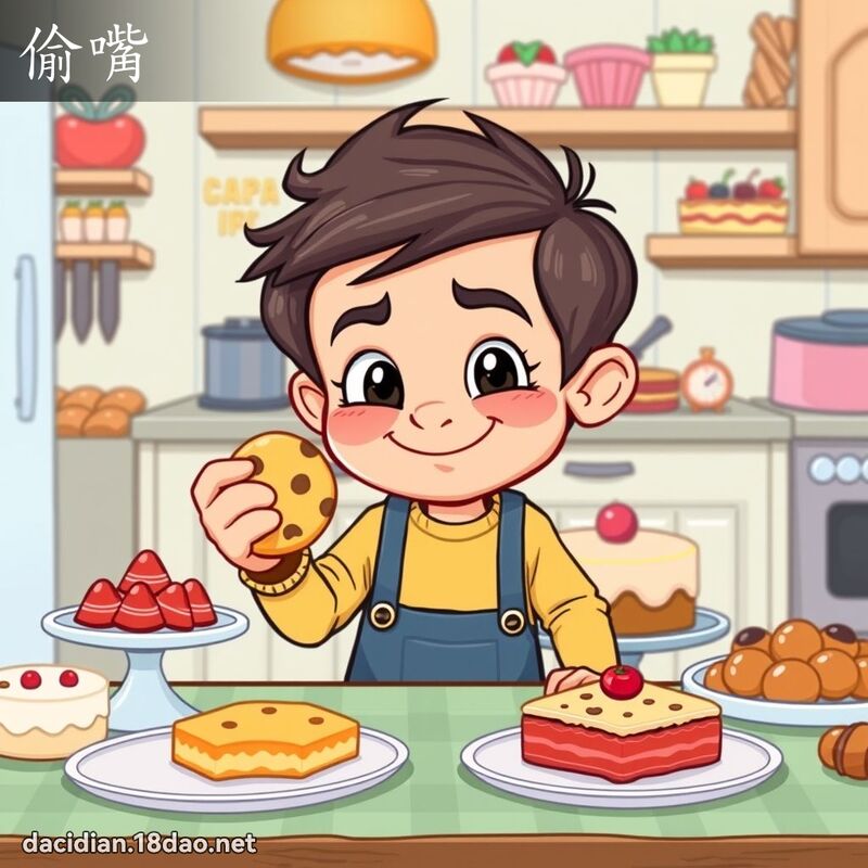 偷嘴 - 国语大辞典配图