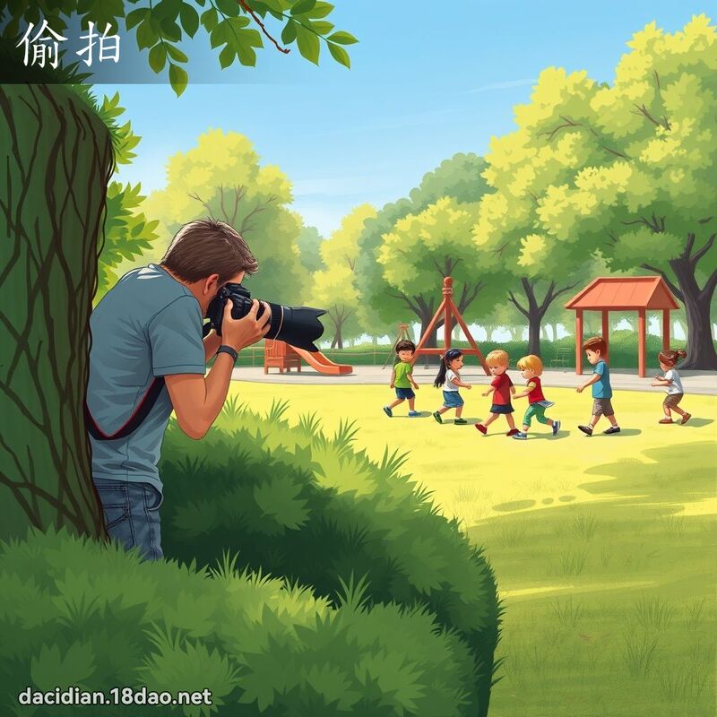 偷拍 - 国语大辞典配图