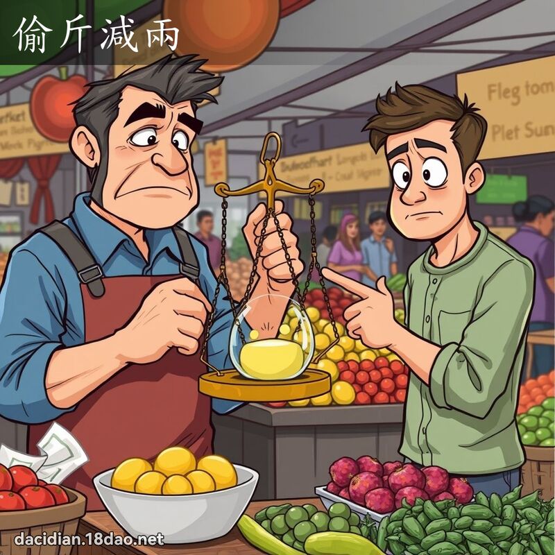偷斤减两 - 国语大辞典配图