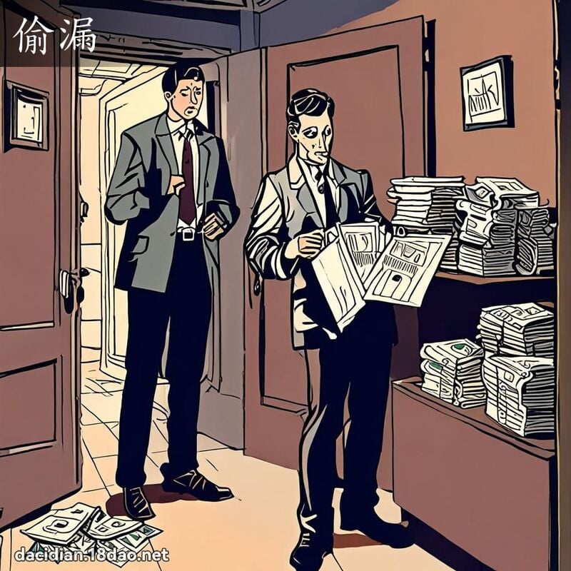 偷漏 - 国语大辞典配图