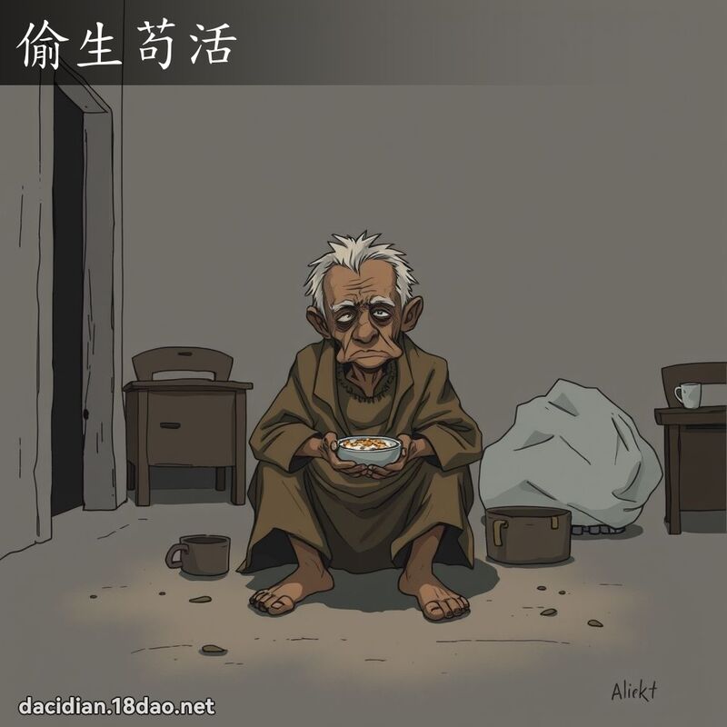 偷生苟活 - 國語大辭典配圖