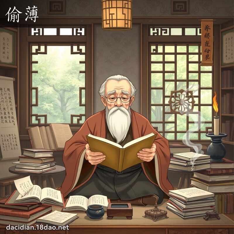 偷薄 - 国语大辞典配图