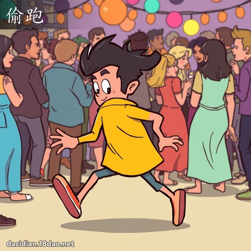 偷跑 - 國語大辭典配圖