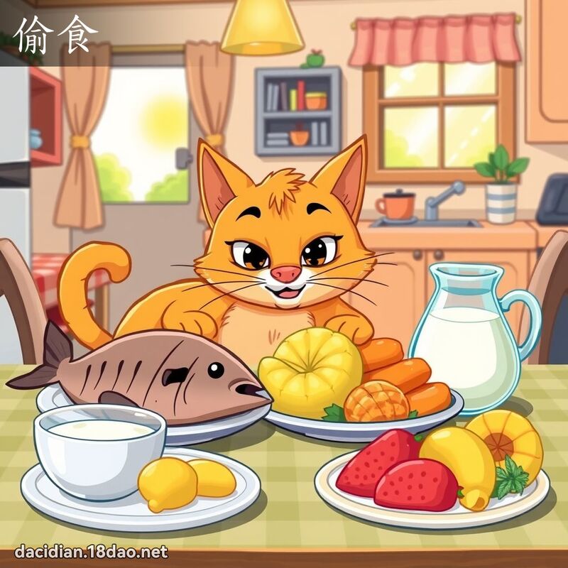 偷食 - 国语大辞典配图