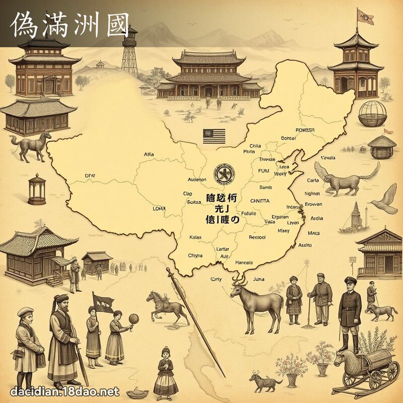 偽滿洲國 - 國語大辭典配圖