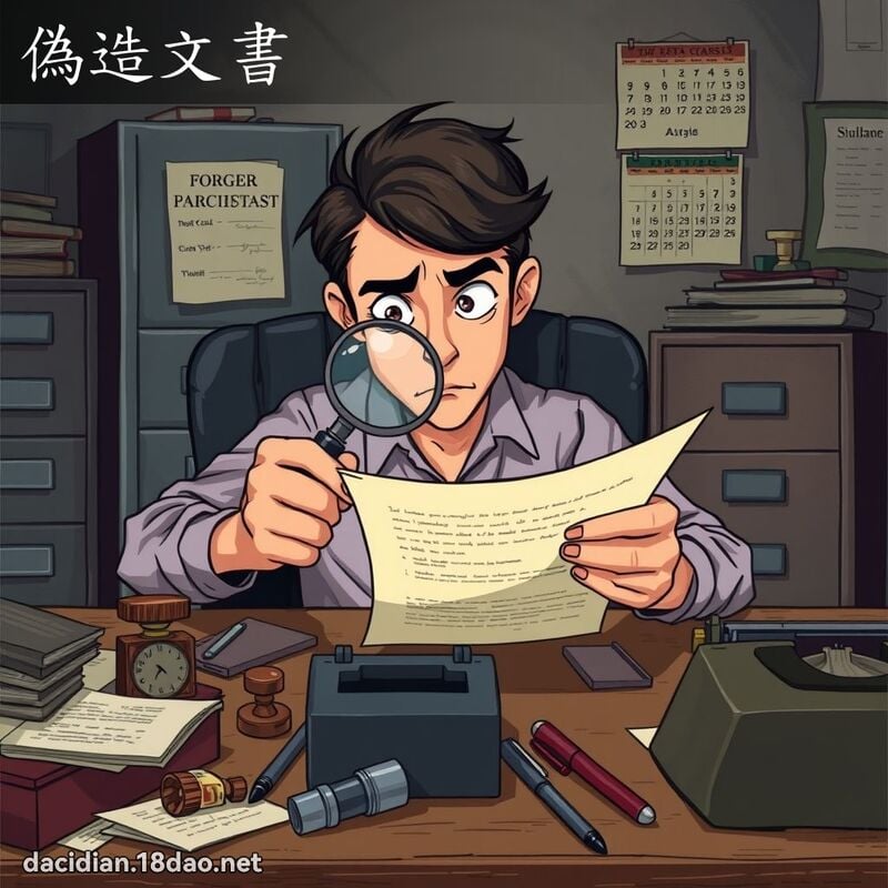 偽造文書 - 國語大辭典配圖