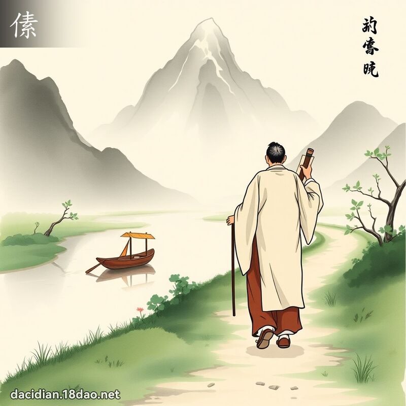 傃 - 国语大辞典配图