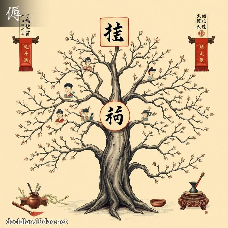 傉 - 國語大辭典配圖