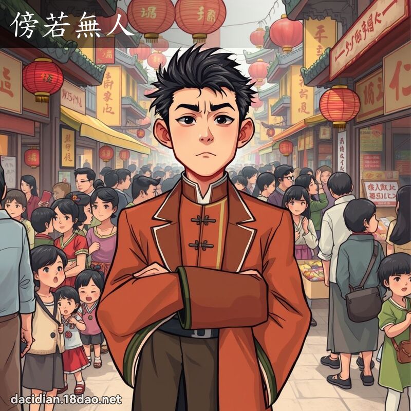 傍若无人 - 国语大辞典配图