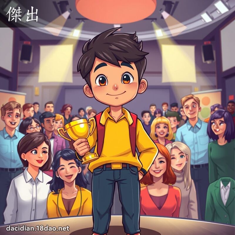 傑出 - 國語大辭典配圖